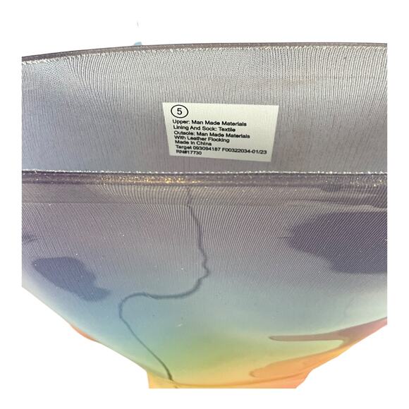 New Without Tag Cat & Jack Rainbow Rain Boot Cece Style Size 5 Big Kids - Picture 7 of 12